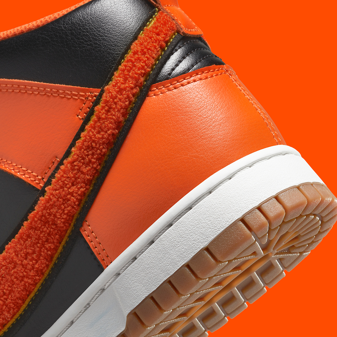 Nike Dunk High Chenille Swoosh Orange Dr8805 002 2