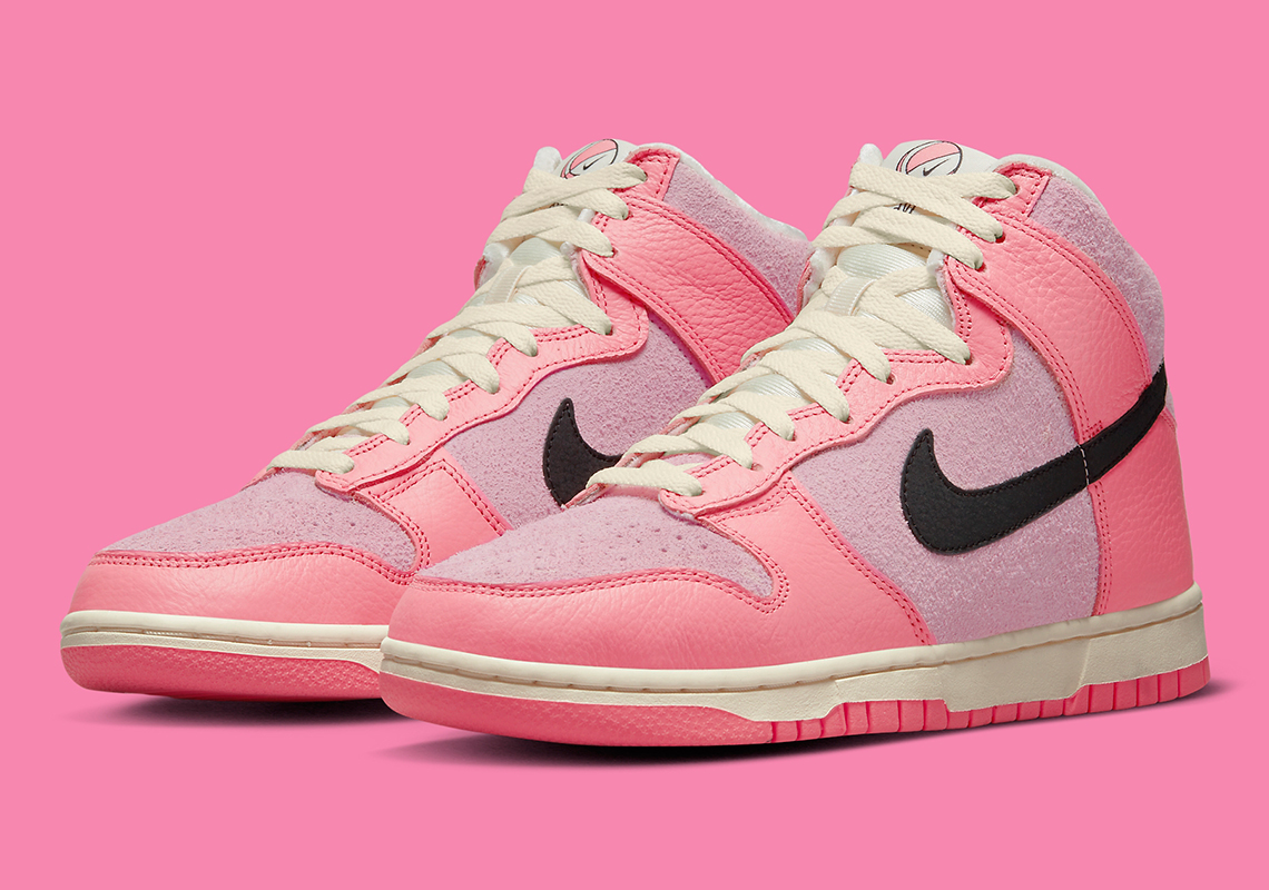 The Nike Dunk High "Hoops Pack" Pops In Pink