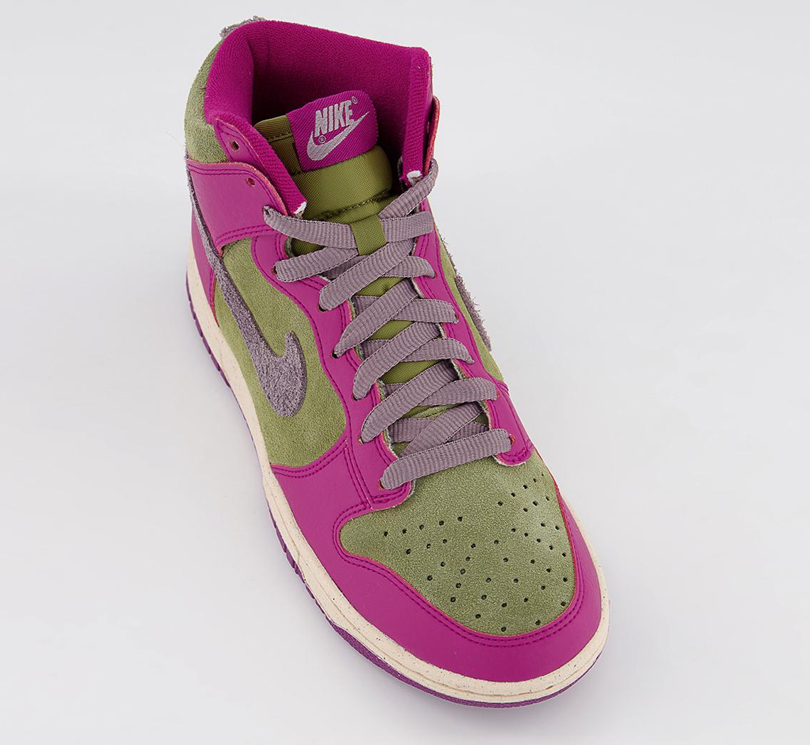 nike dunk high plum olive 3