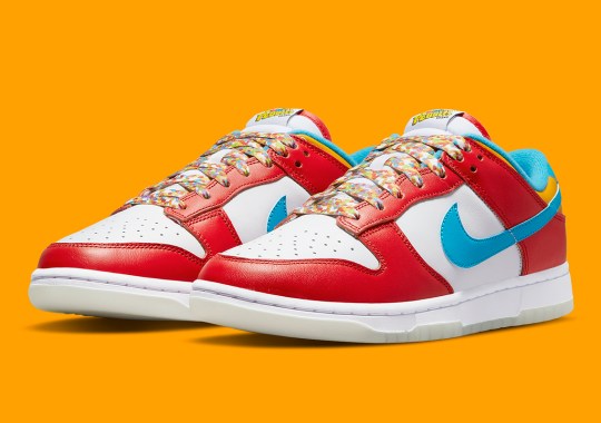 Official Images Of The LeBron James x Nike Dunk Low “Fruity Pebbles”