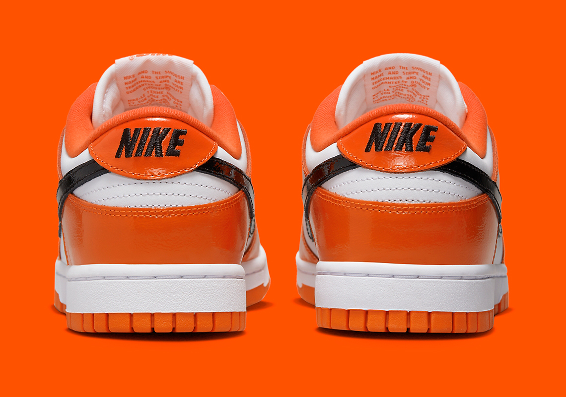 Nike Dunk Low White Orange Patent