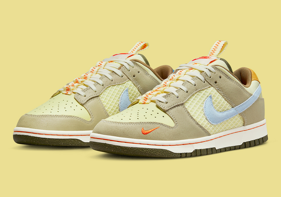 The Nike Dunk Low Utility Features Cartoon Illustrations Of Nature