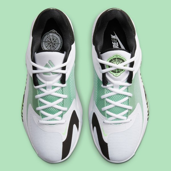 Nike Zoom Freak 4 White Black Barely Volt DJ6149-100 | SneakerNews.com