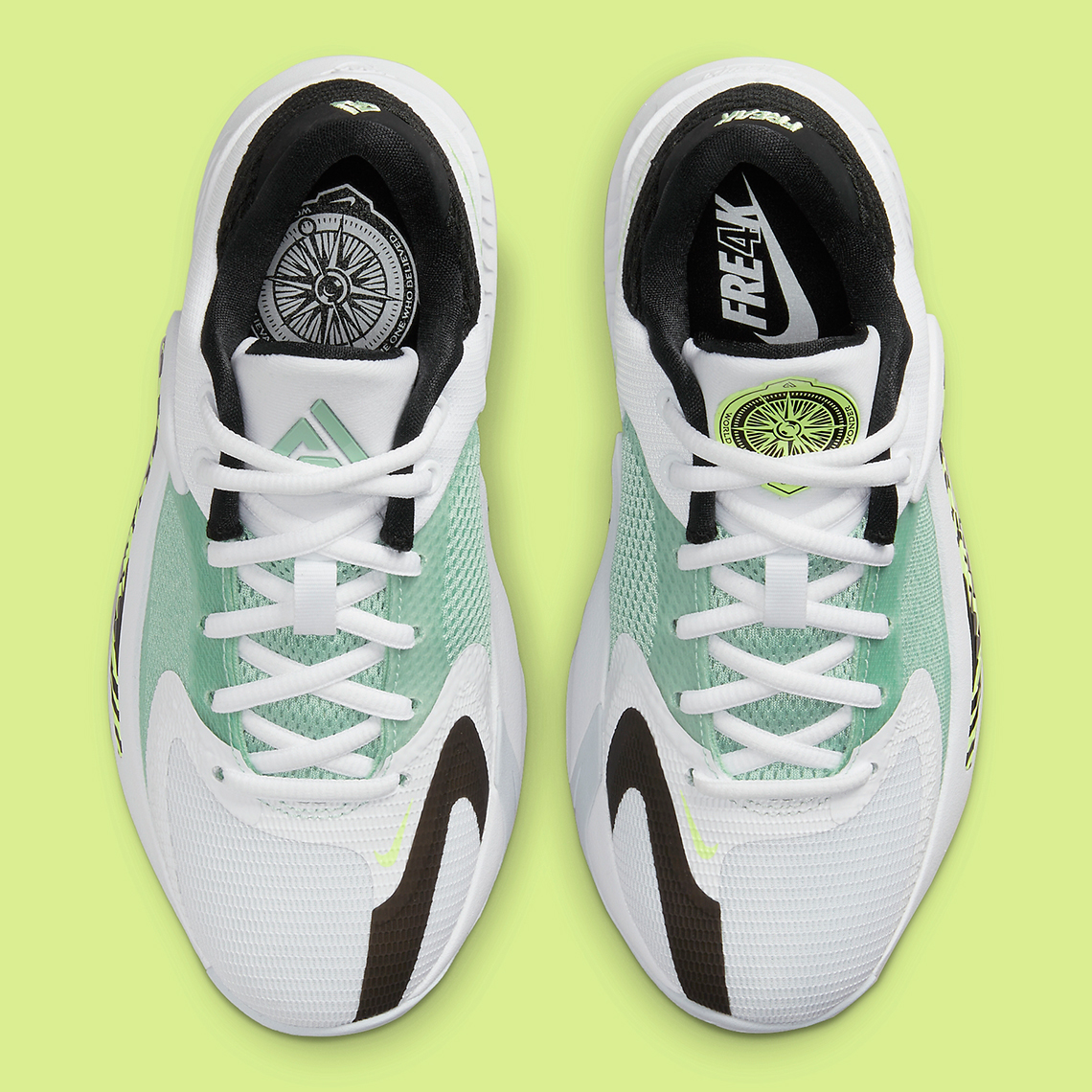 Nike Zoom Freak 4 White Black Barely Volt DJ6149-100 | SneakerNews.com