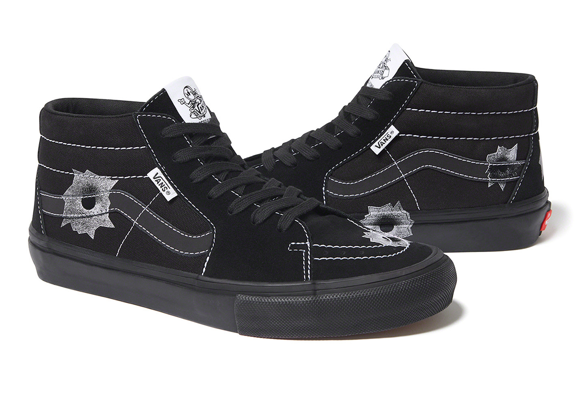 Supreme Nate Lowman turchese Vans Skate Grosso Mid Black Release Date 2