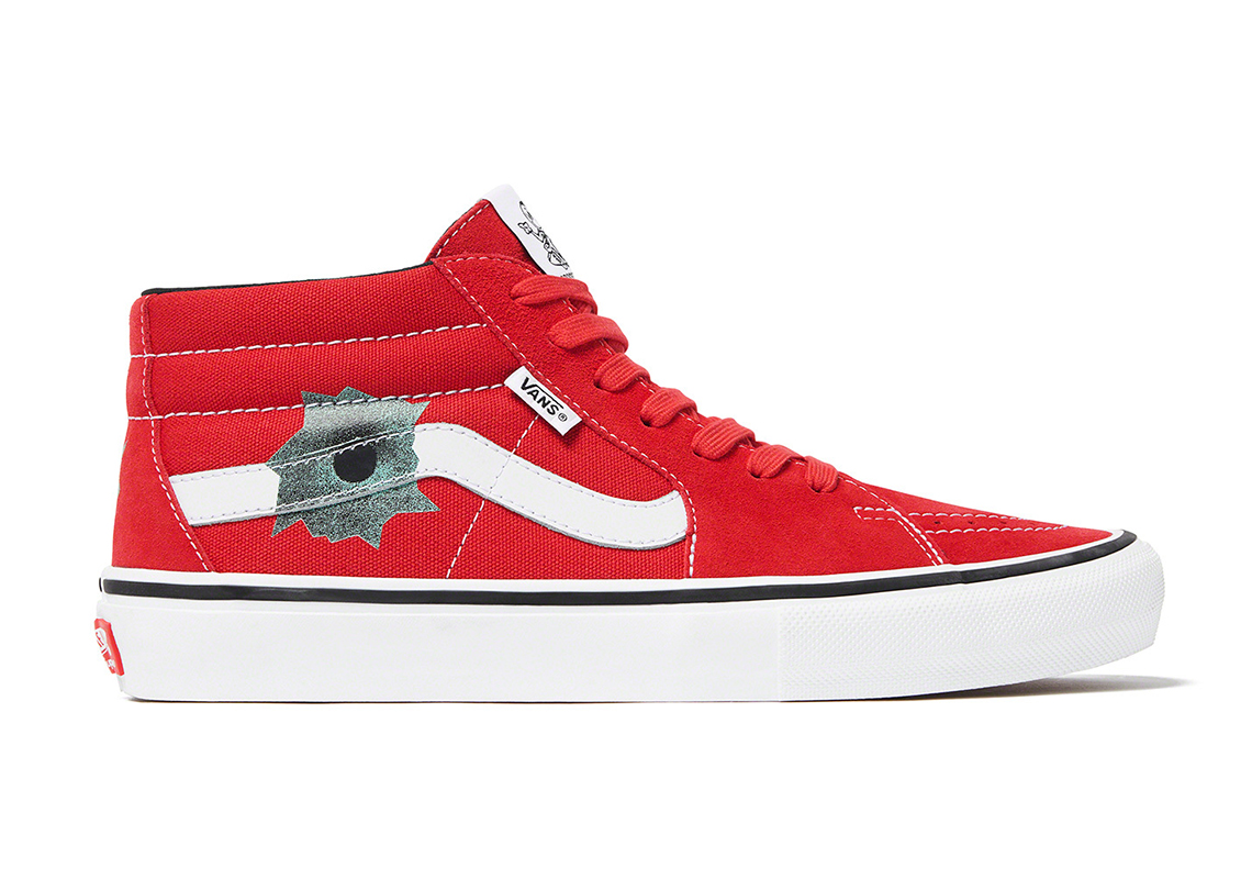 Supreme Nate Lowman turchese Vans Skate Grosso Mid Red Release Date 2