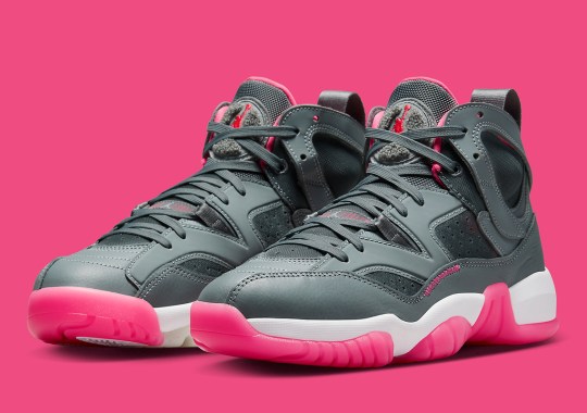 The Jordan Two Trey Appears In Grey And Pink