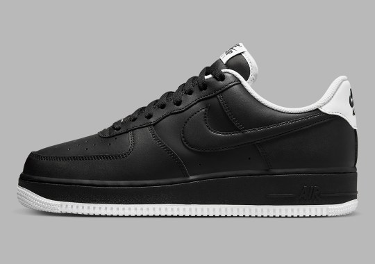 Nike Adds A Splash Of White To This Mostly Blacked Out Air Force 1