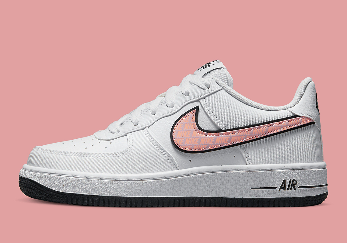 Overbranded Swooshes Dress This White-On-Pink Nike Air Force 1
