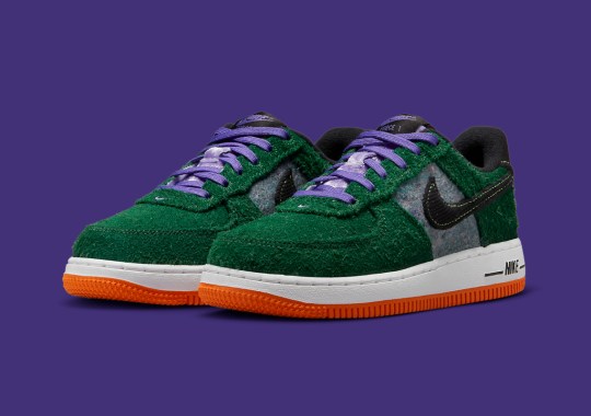 Shaggy Green Preps This Kid’s Nike Air Force 1 Low For The Colder Season