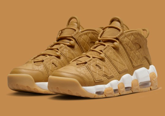 As Fall Approaches, The Nike Air More Uptempo Appears In A “Quilted Wheat” Outfit