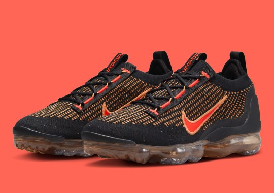 Bright Orange Accents Heat Up This Newest Nike Vapormax Flyknit 2021