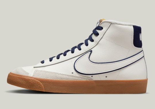  Gum Brown  Bottoms Round Out This Clean Nike Blazer Mid