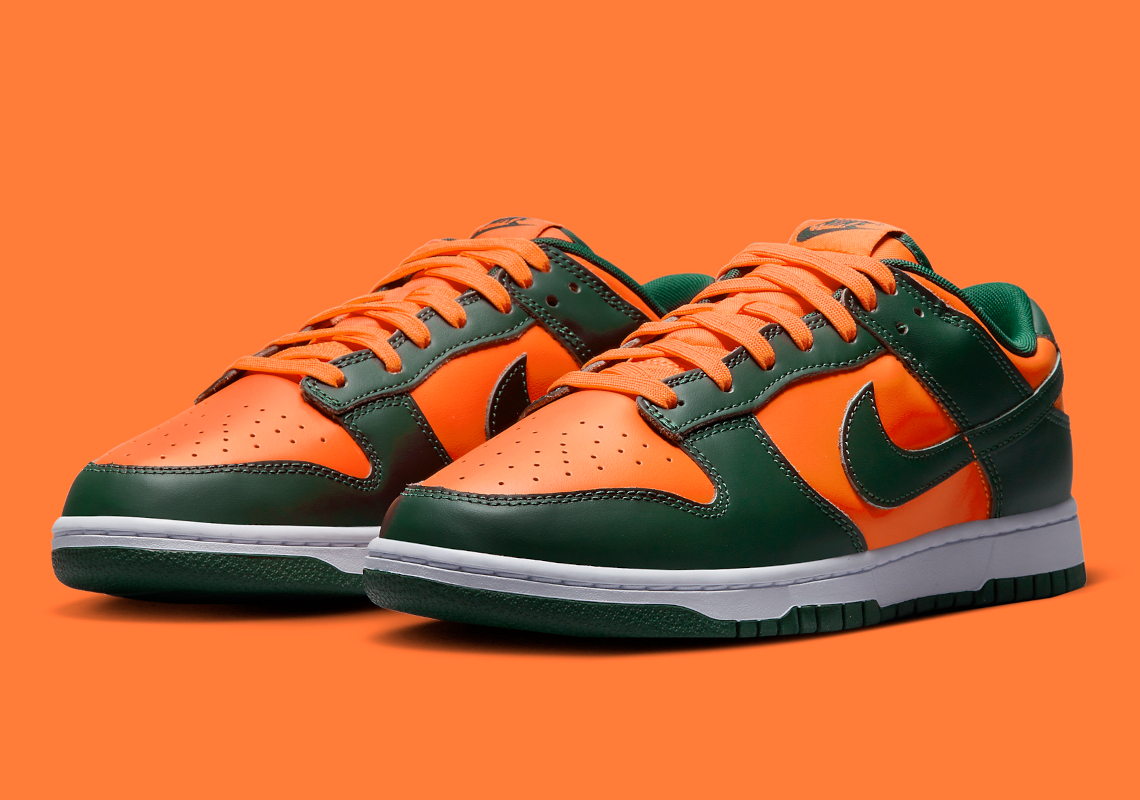 Official images Of The Nike Dunk Low “Miami Hurricanes”