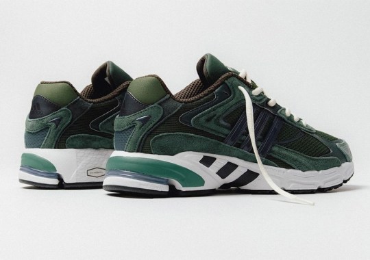 A Medley Of Green Suedes Cascades Over The adidas Response CL