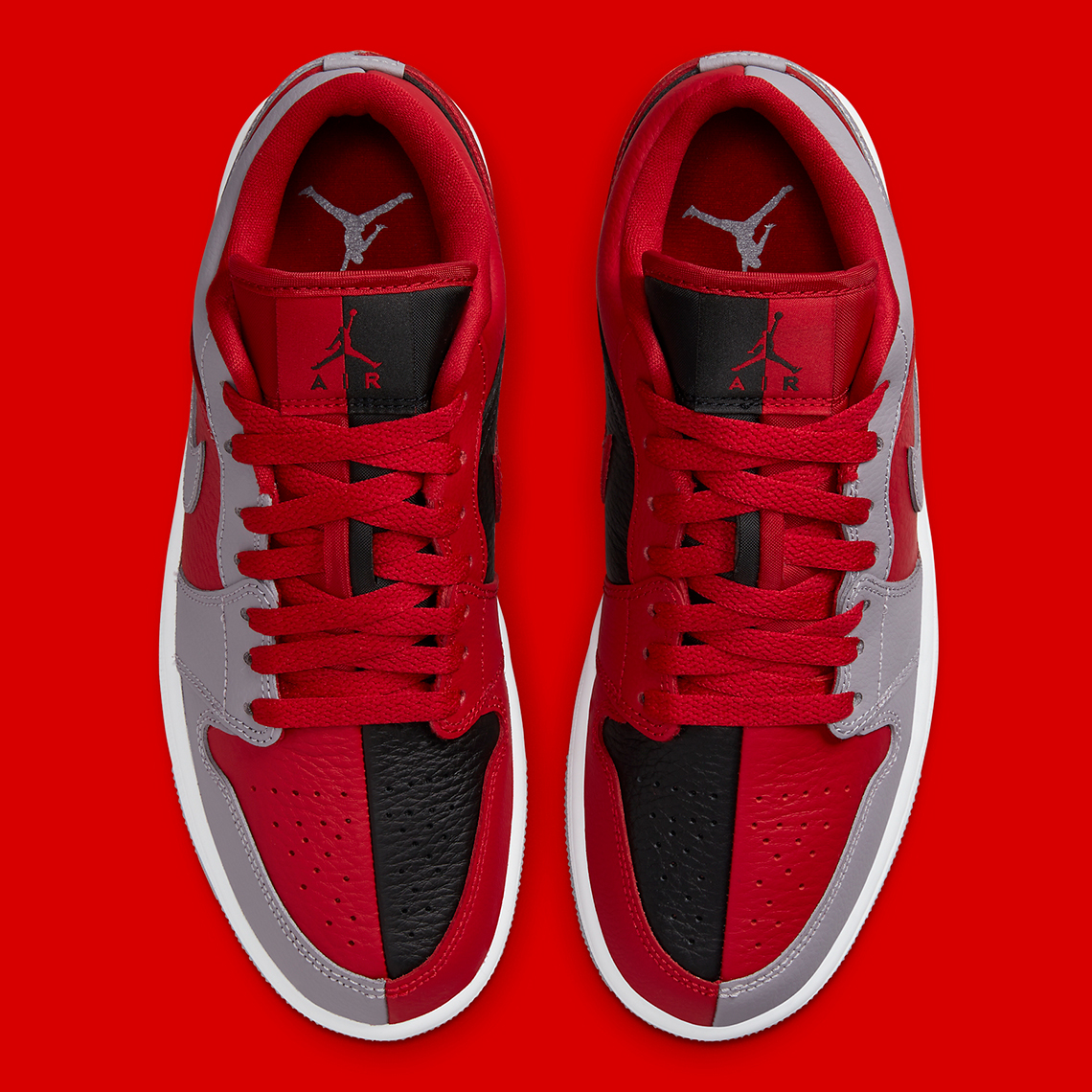 Air Jordan 1 Low SE Split Grey Red DR0502-600 | SneakerNews.com