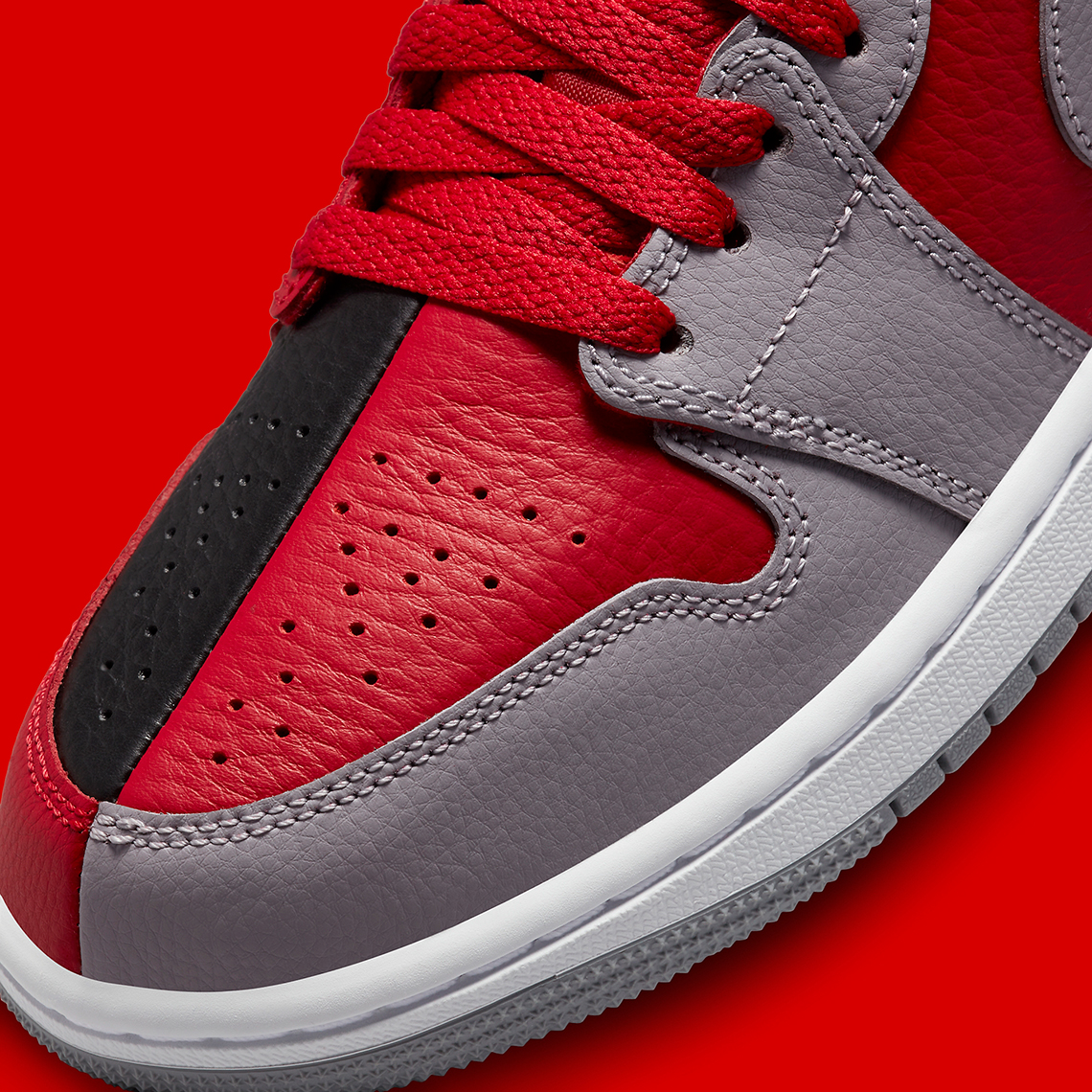 Air Jordan 1 Low SE Split Grey Red DR0502-600 | SneakerNews.com