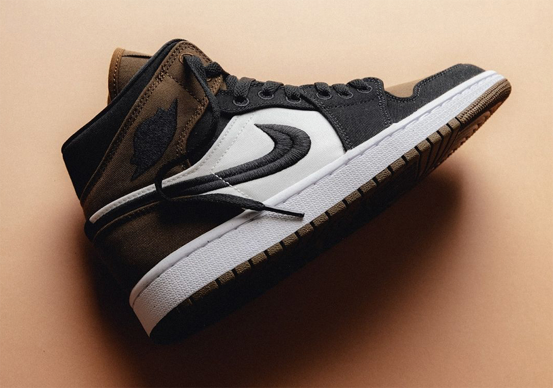 Where To Buy The Air Jordan 1 Mid SE "Olive Toe"