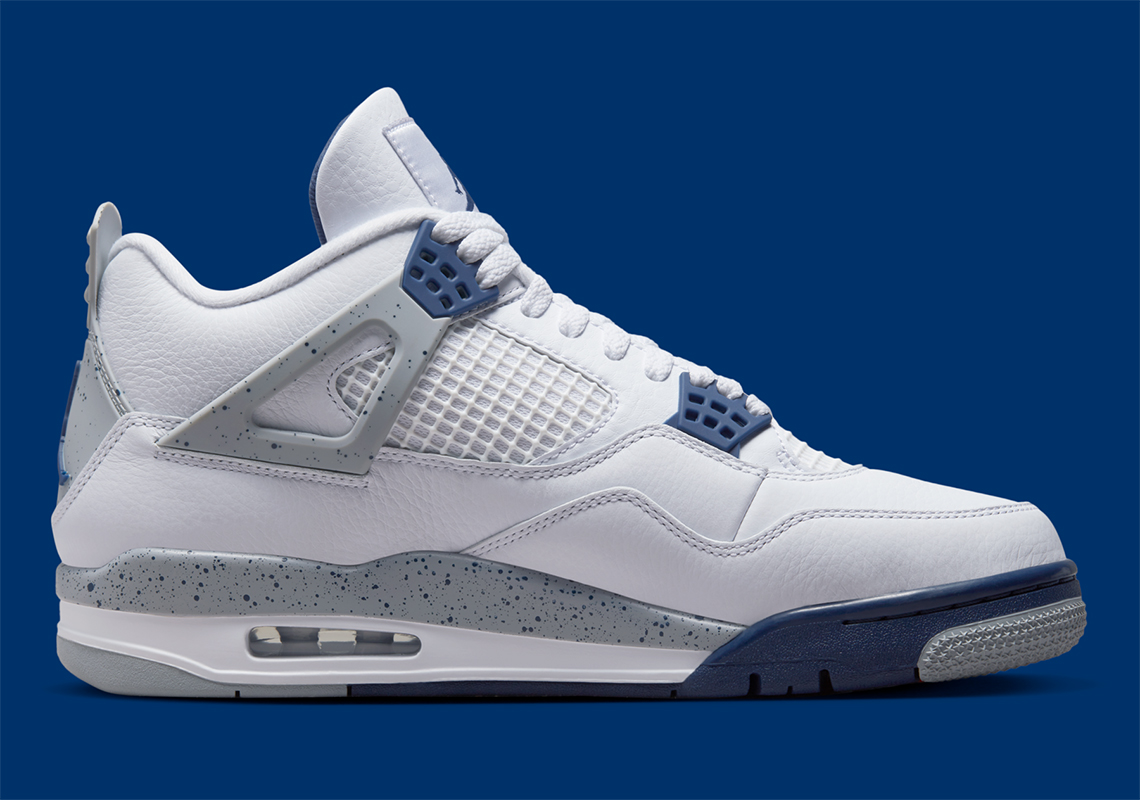 grey and blue jordan 4s