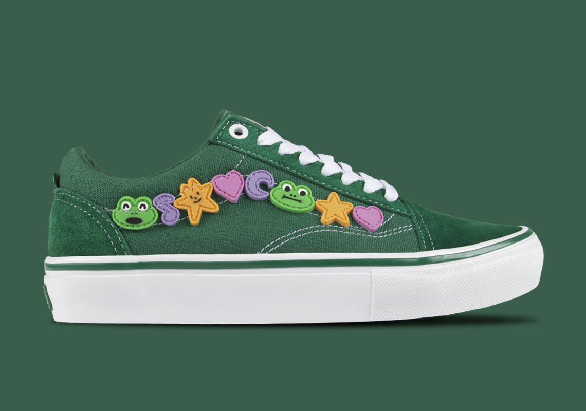 Frog Skateboards Vans Thru Old Skool Green Vn0a5fcbgrn1 1