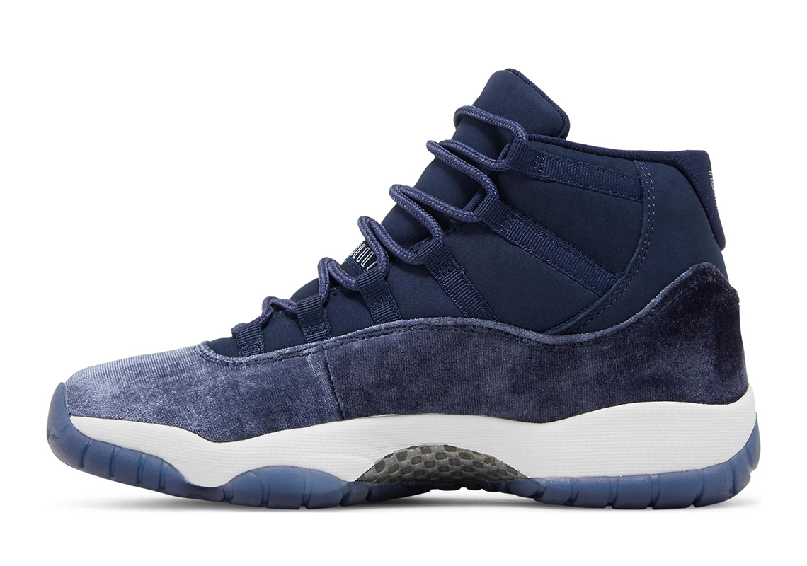 blue jordan 11 suede