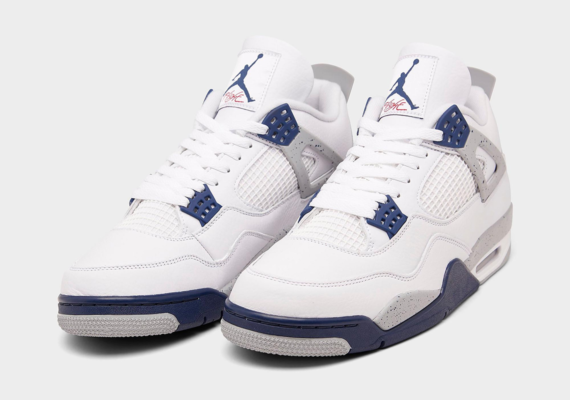 jordan 4 white navy blue