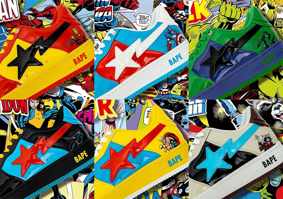 Marvel x A BATHING APE BAPE STA Collection | SneakerNews.com