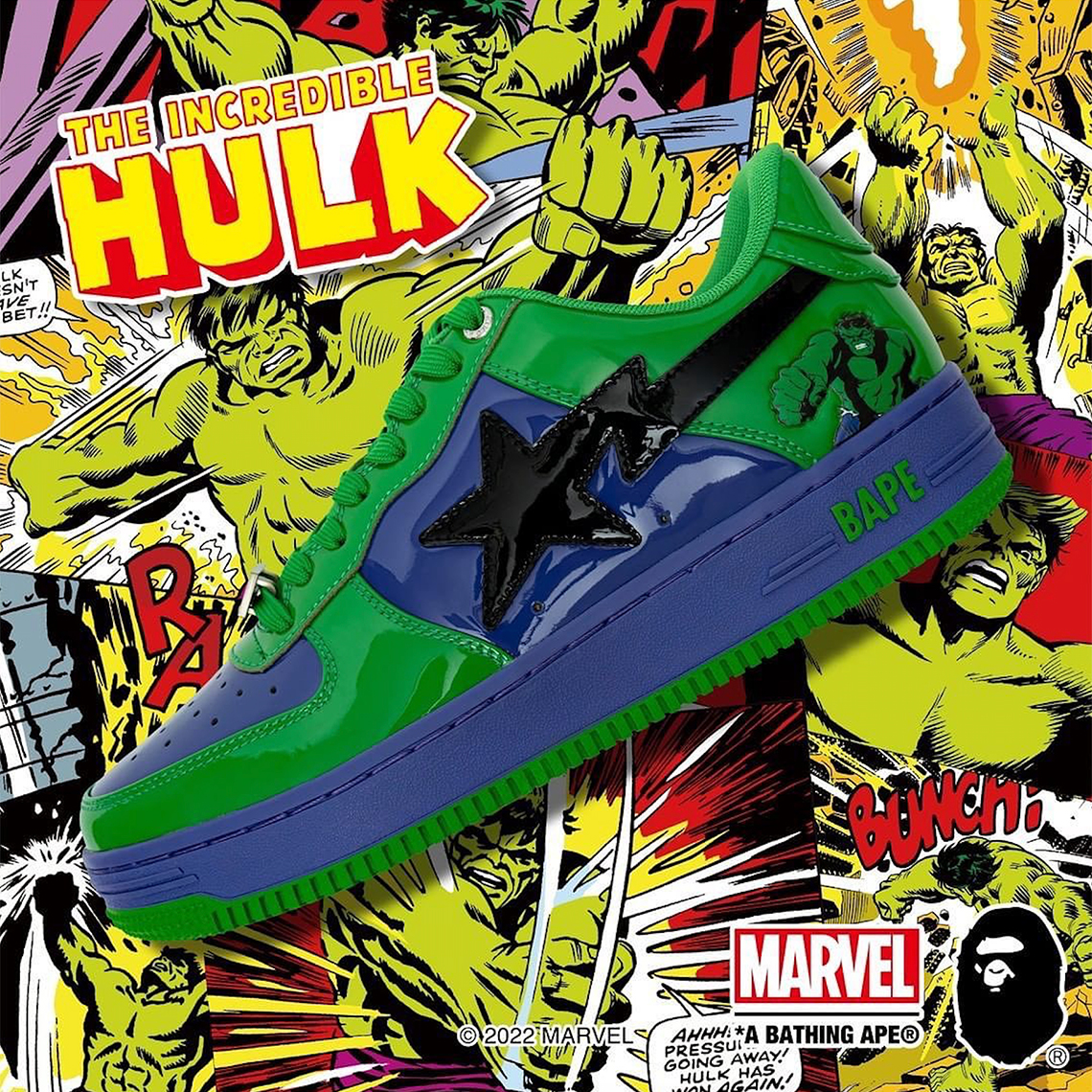 スニーカー BAPE STA MARVEL マーベル HULK ハルク 10 28cm ハルク