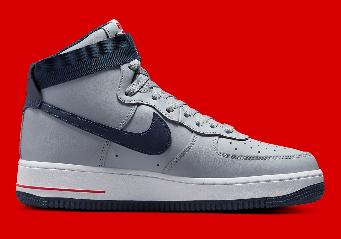 Nike Air Force 1 High Grey Navy Red Dz7338 001 8