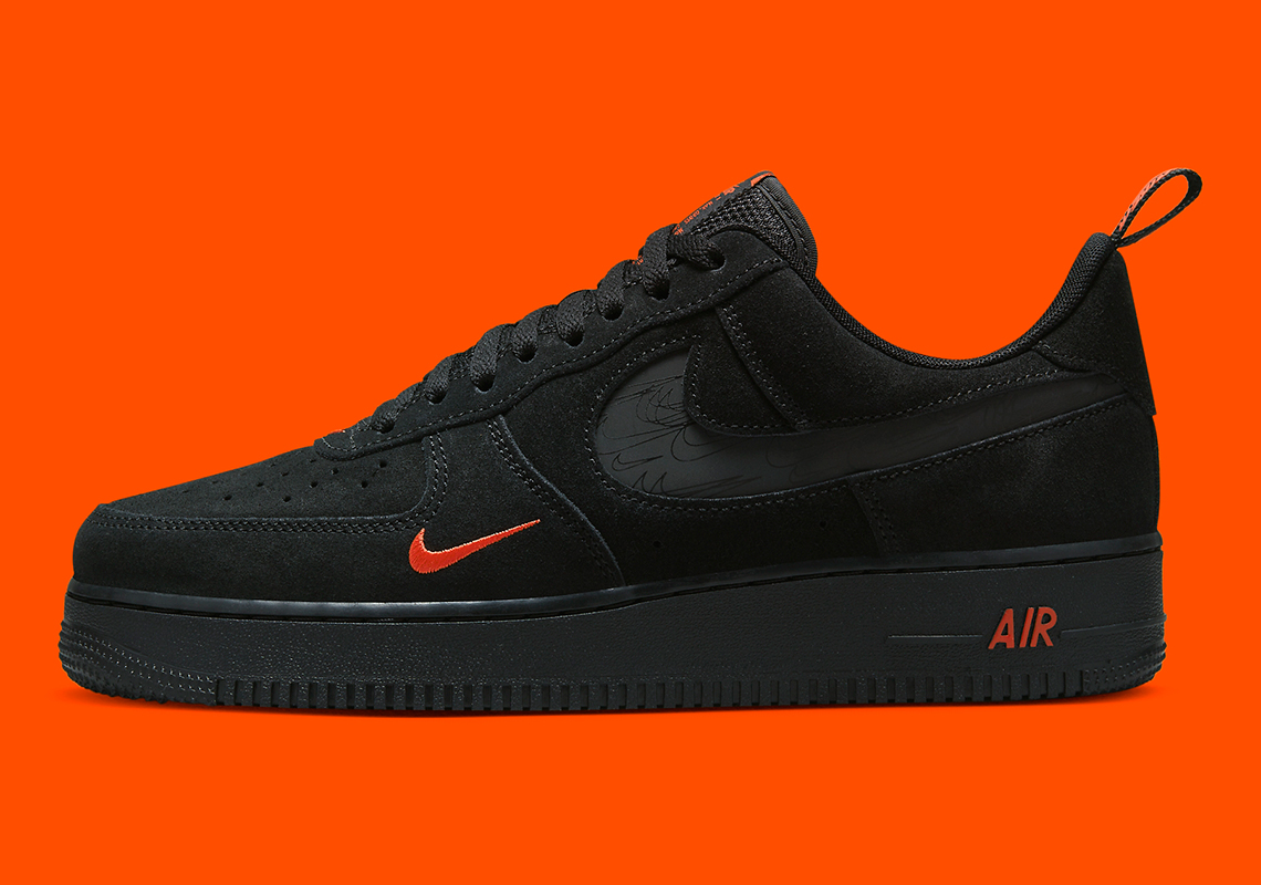 Hazard Orange Accents The Nike Air Force 1 Low "Multi-Swoosh"