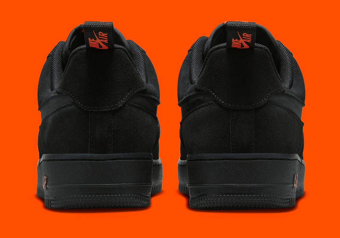 Nike Air Force 1 Low Multi-Swoosh Black Orange Raffles and Release Date