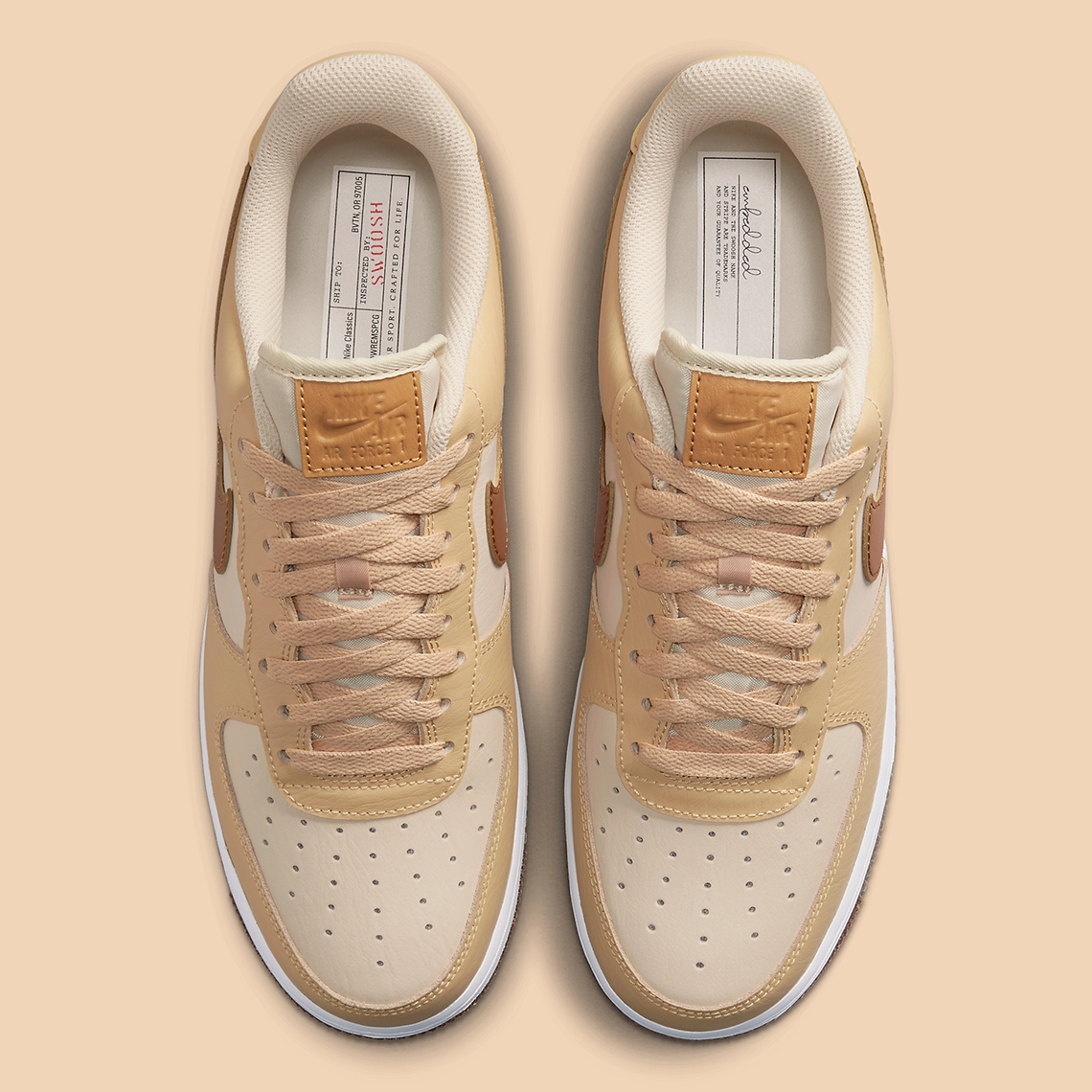 Nike Air Force 1 Low Pearl White Sesame Ale Brown DQ7660-200 ...