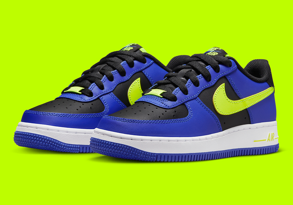 A Striking “Volt/Royal Blue” Pairing Bears The Nike Air Force 1 Low