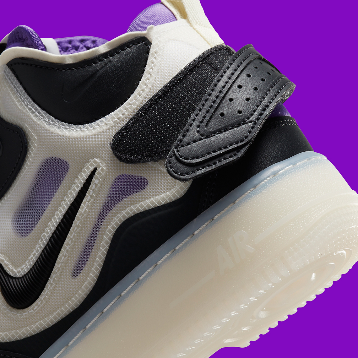 Nike Air Force 1 Mid React Black Purple DQ1872-001 Release Date