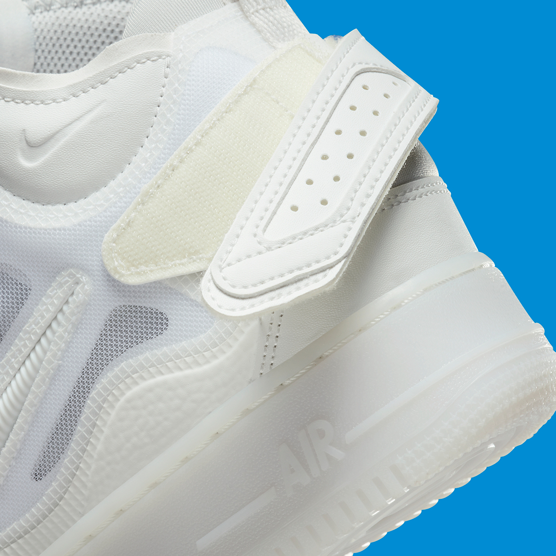 Nike Air Force 1 Mid React sneakers in summit white