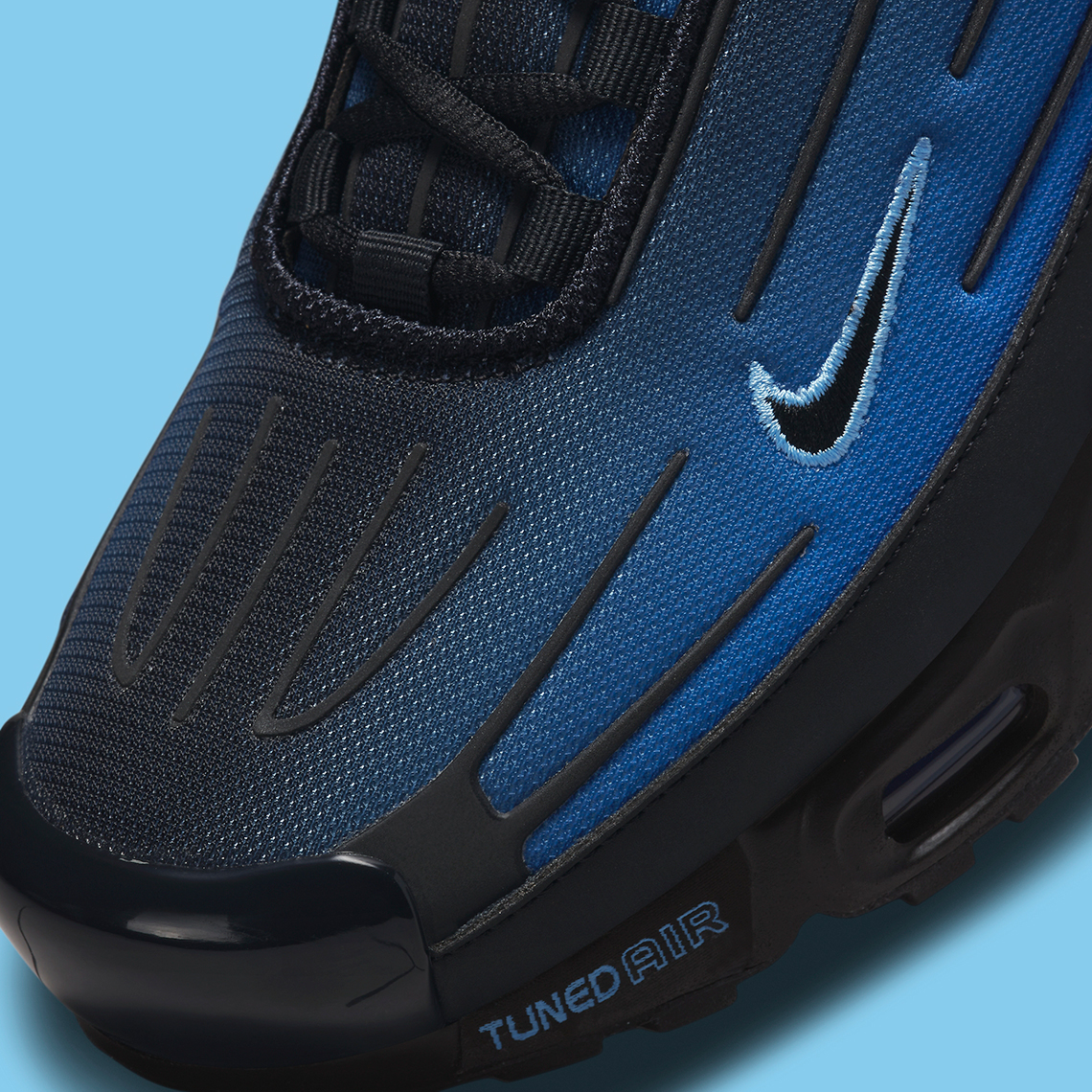 air max plus 3 black blue