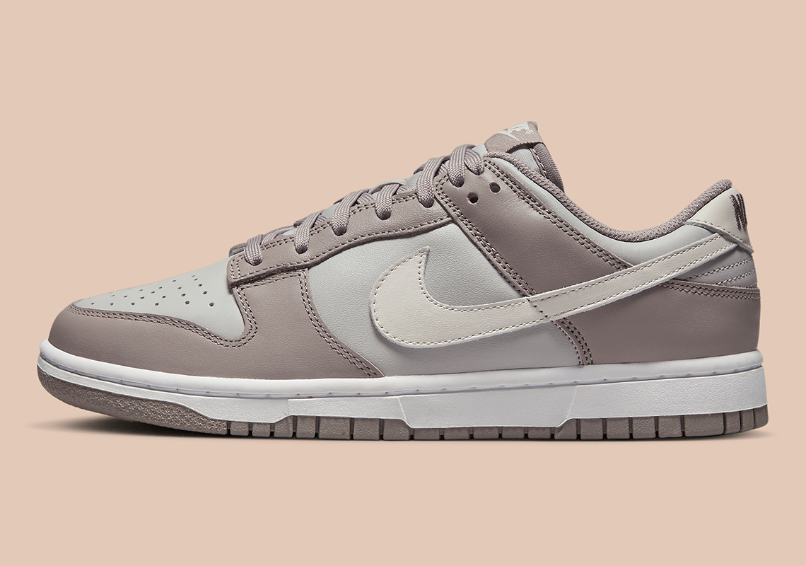 Grey And Beige Collide On This Upcoming Official Photos of the Court Nike Dunk Low Chenille Swoosh