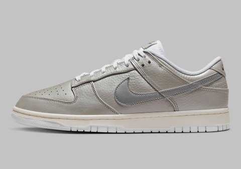 nike dunk low metallic silver