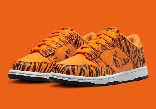 This Kids Nike Dunk Low Is Covered In Tiger Stripes