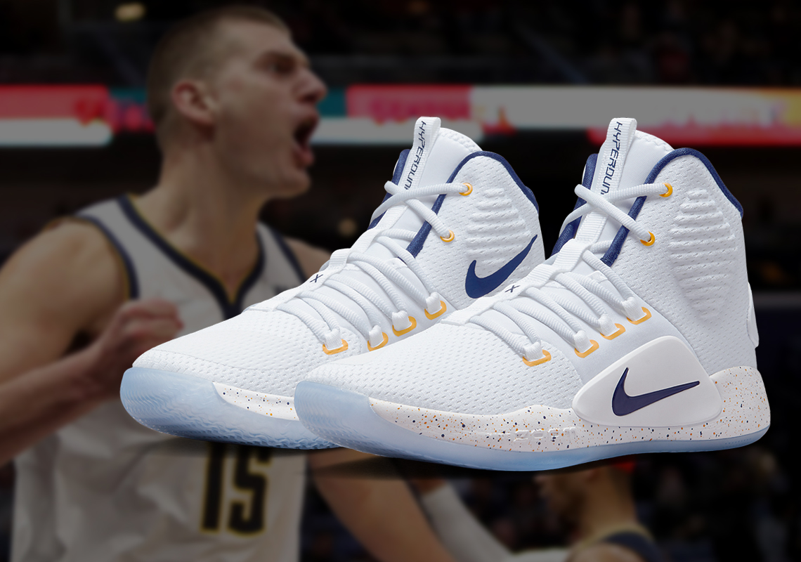 The Nike Hyperdunk X, A Favorite Of Nikola Jokic, Returns In Denver Nuggets Colors