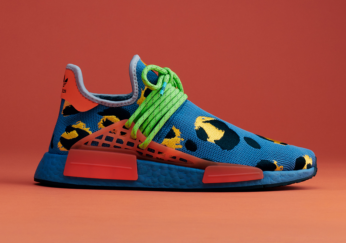 Pharrell adidas NMD Hu Animal Print Blue Details - JustFreshKicks