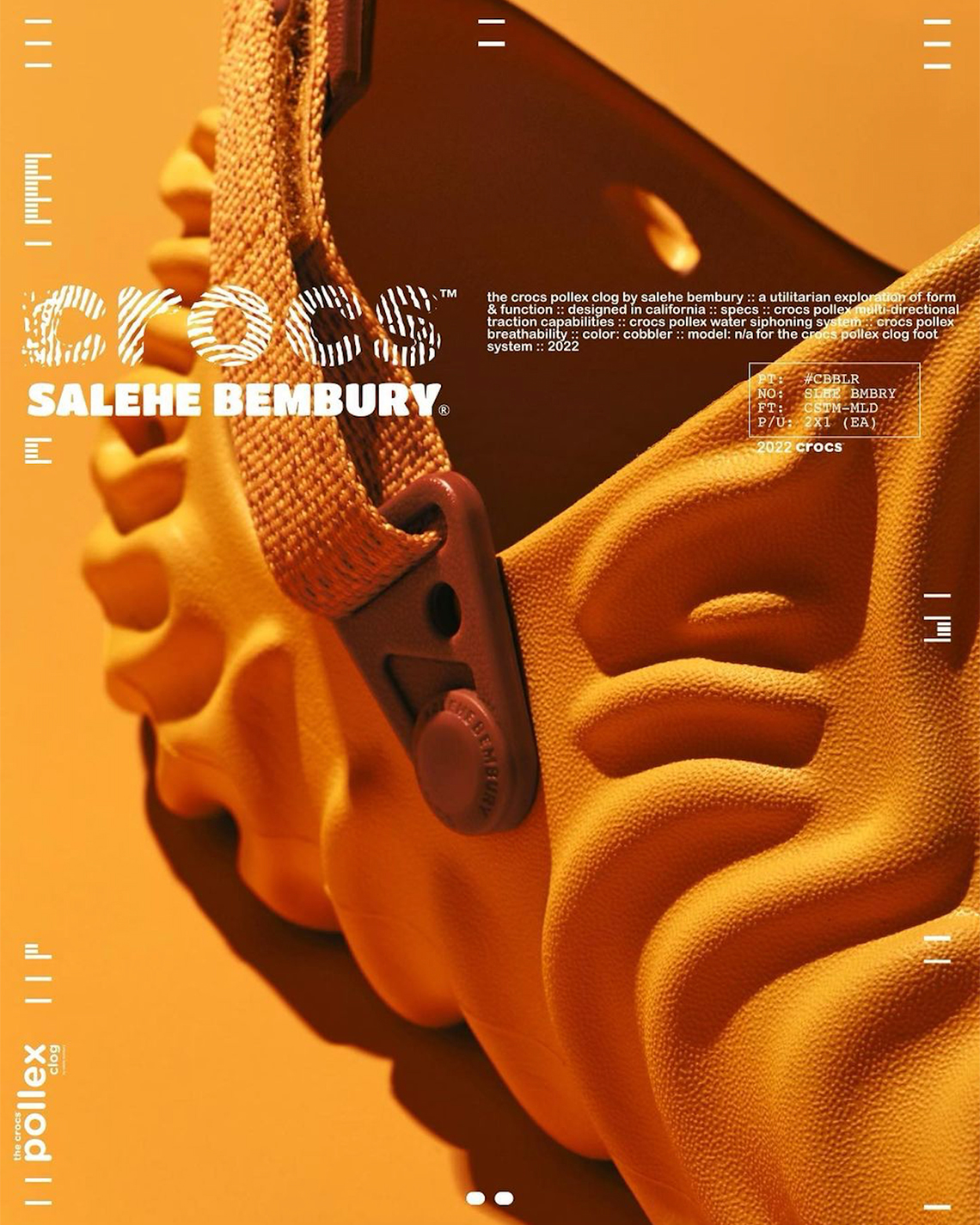 Salehe Bembury Сабо в стиле crocs Cobbler Orange Release Date 5 1