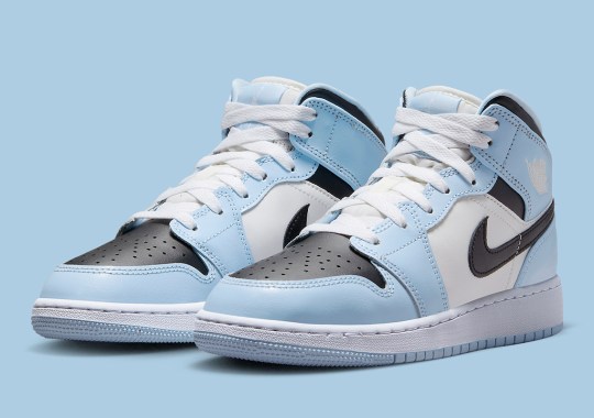 The Air Jordan 1 Mid GS Receives A Cool Wave of "Ice Blue"