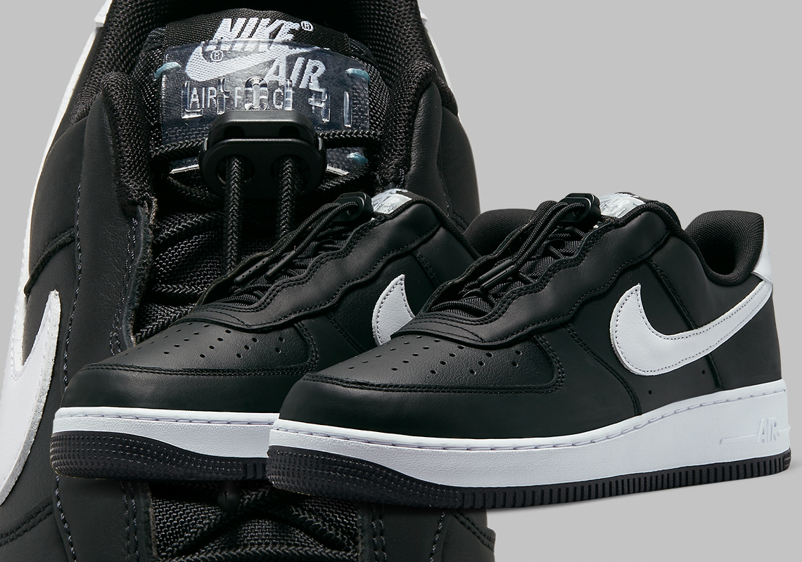 Lace Toggles Upgrade This Black And White Nike Air Force 1