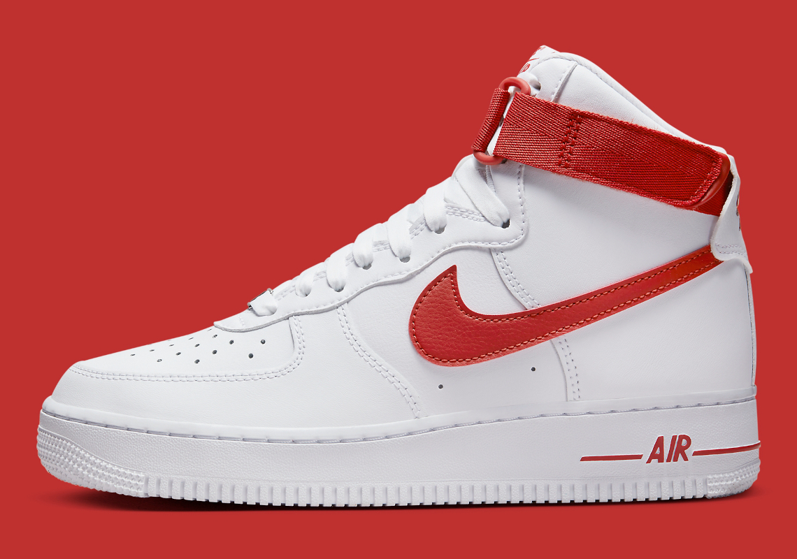 Nike Air Force One High Top Red