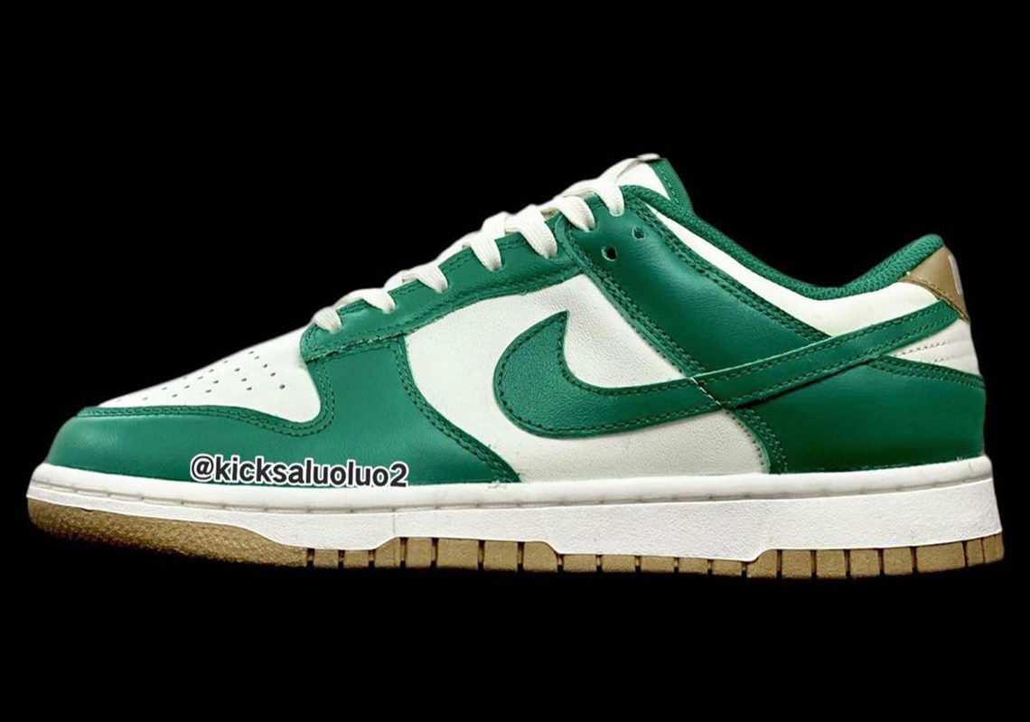 The Nike Dunk Low Dons Green And Gold For Its Latest