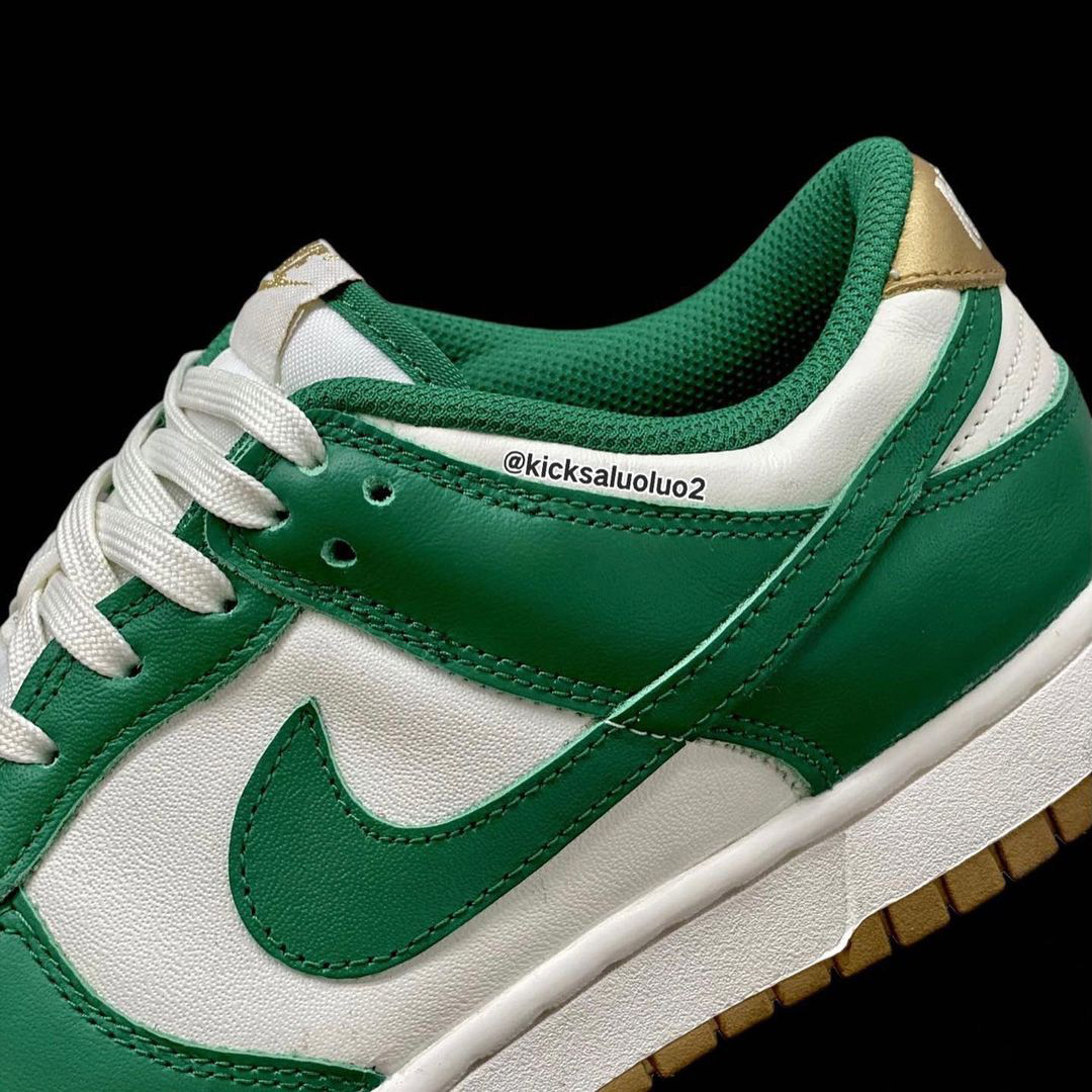 Green and clearance gold nikes