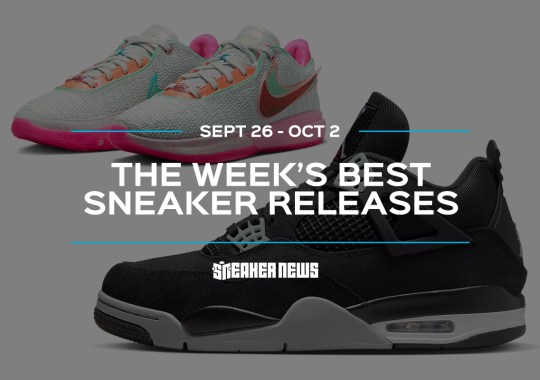 The Nike LeBron 20 And Air Jordan 4 "Black Canvas" Headline This Week's Best Releases