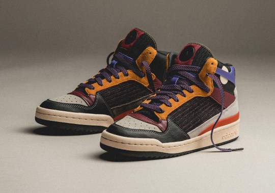 A Collection Of Patchwork Textiles Covers The adidas Forum Mid