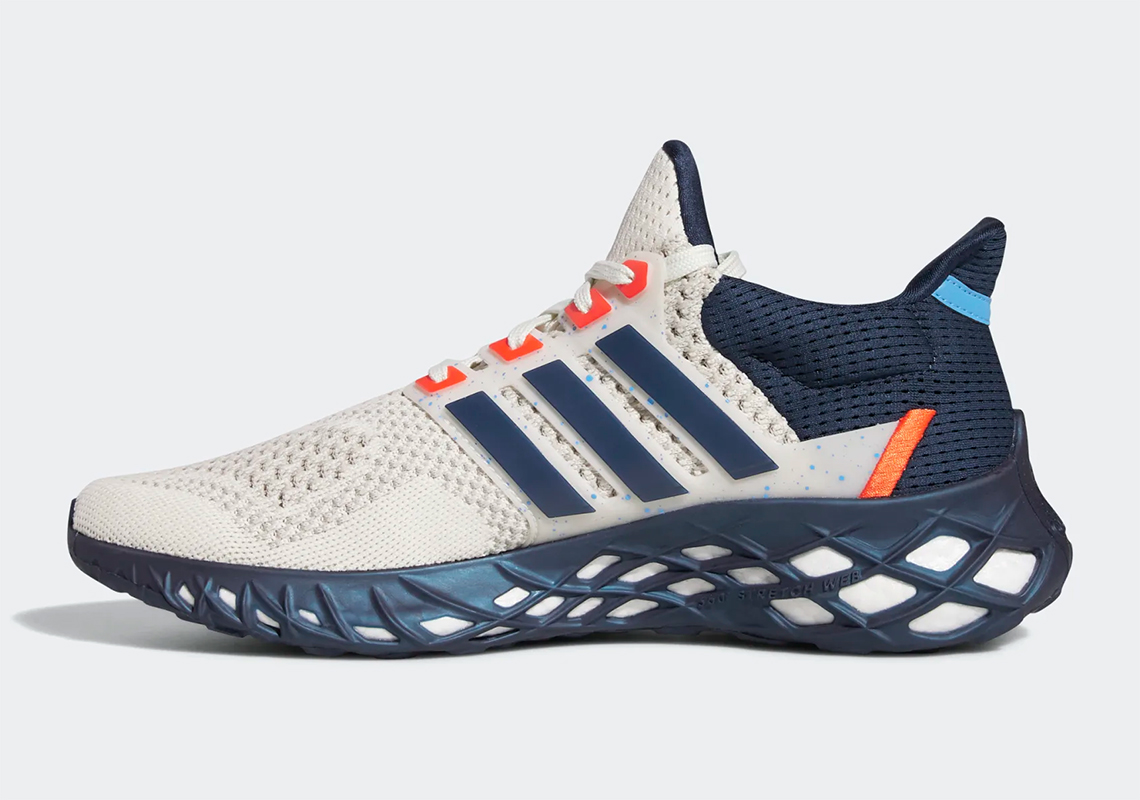 Adidas Ultraboost Web Dna Chalk White Collegiate Navy Impact Orange Gx2135 9